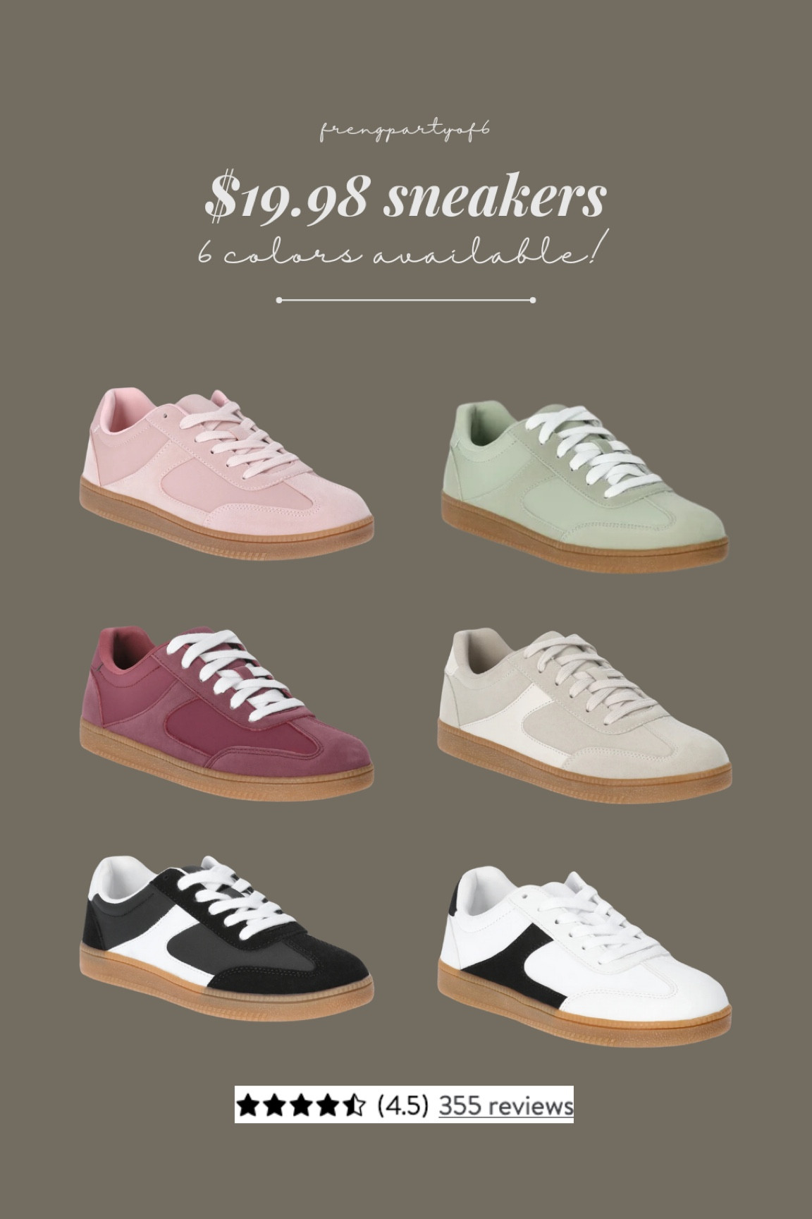 New colors available in the $19.98 Walmart sneakers! Great reviews and such an affordable price. 


#LTKShoeCrush #LTKStyleTip #LTKFindsUnder50