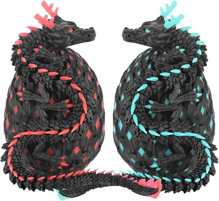 OKYUK 12-inch 3D Printed Dragon Eggs, Glow in The Dark Fidget Toys for Kids & Adults, for Home Of... | Amazon (US)