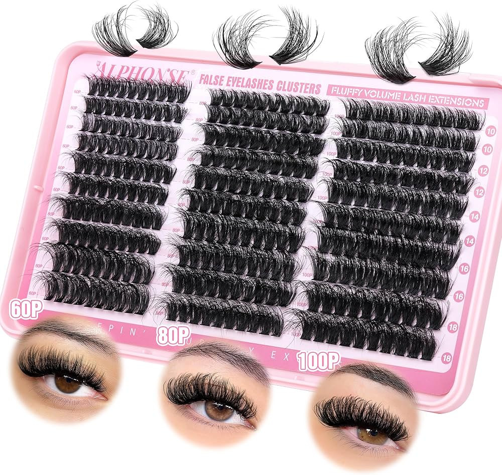 Fluffy Lash Clusters Thick Volume Lash Extension 10-18mm Cluster Eyelash Extensions DIY Individua... | Amazon (US)