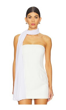Casa Clara Tahlia Chiffon Scarf in White from Revolve.com | Revolve Clothing (Global)