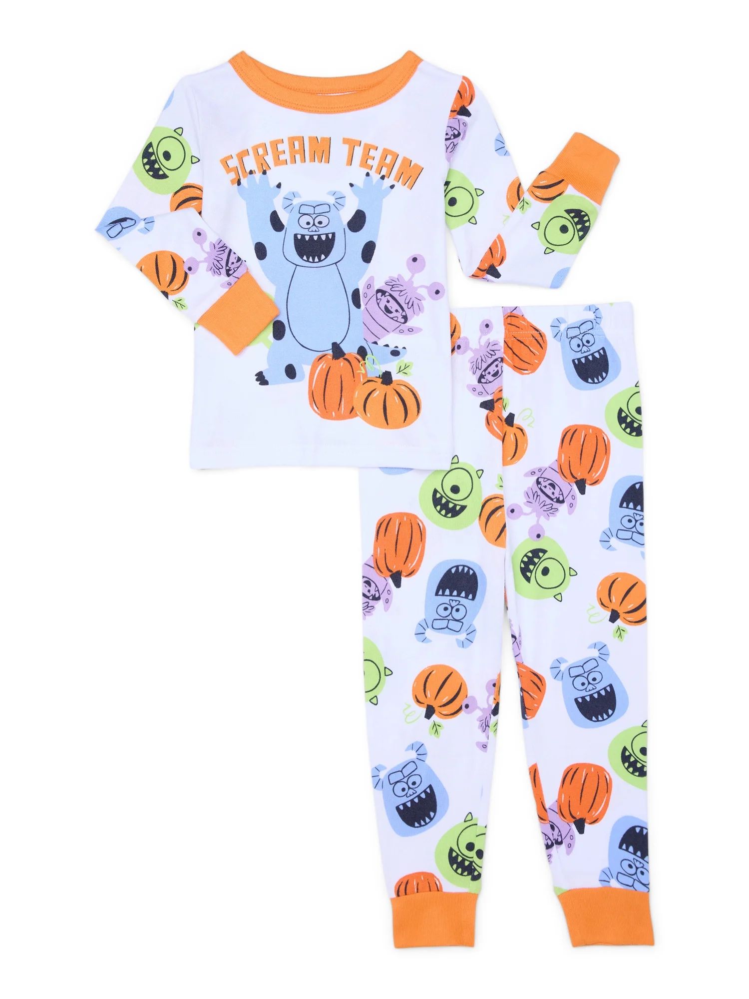 Character Toddler Halloween Glow in the Dark Pajama Set, 2-Piece, Sizes 12M-5T | Walmart (US)