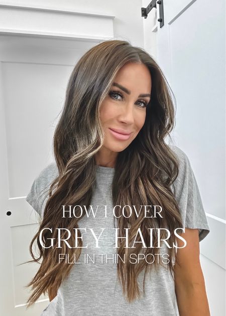 How I cover my grey hairs and fill in thinning spots. One of my favorite products …save 15% sitewide code KIM
I use color dark brown and go 10 weeks between coloring. 
Linking a few other go to hair and makeup products 
#liveloveblank grey hair coverage 
Tarte cosmetics
#ltkunder50



#LTKfindsunder50 #LTKstyletip #LTKover40