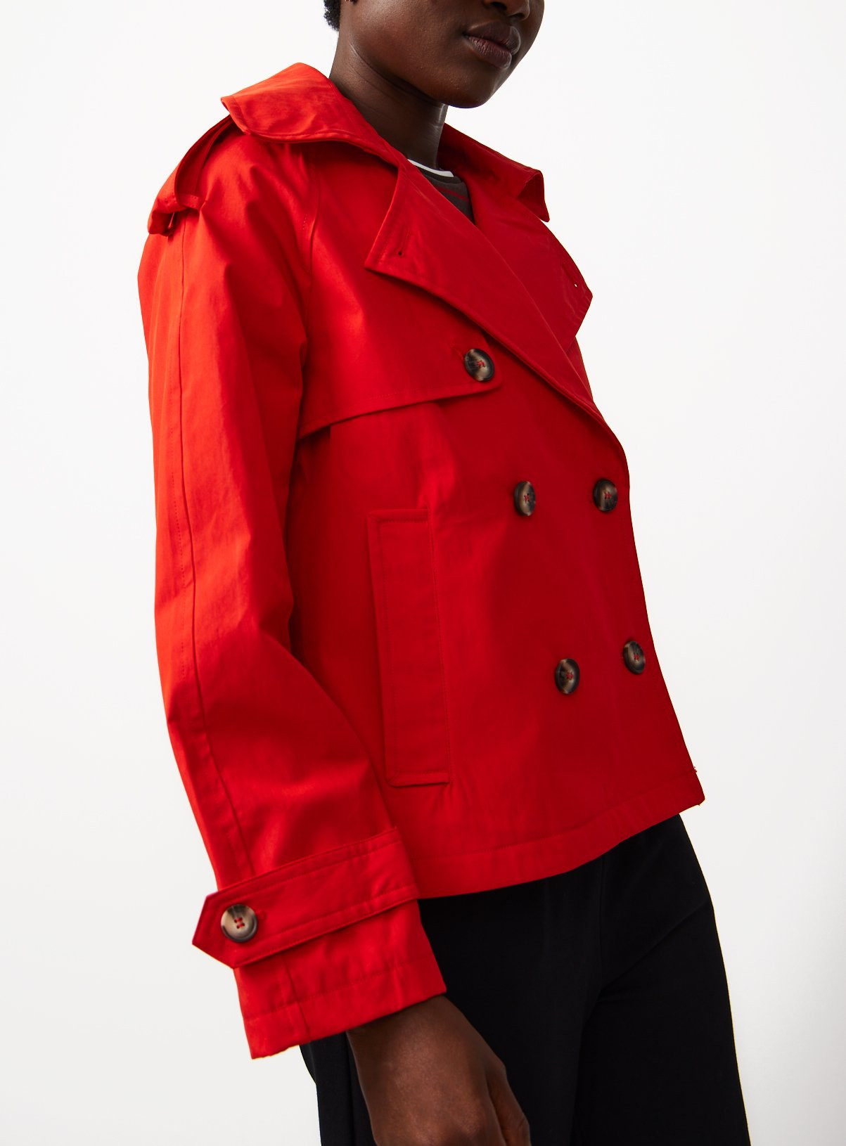 Red Short Trench Jacket XL | Tu Clothing