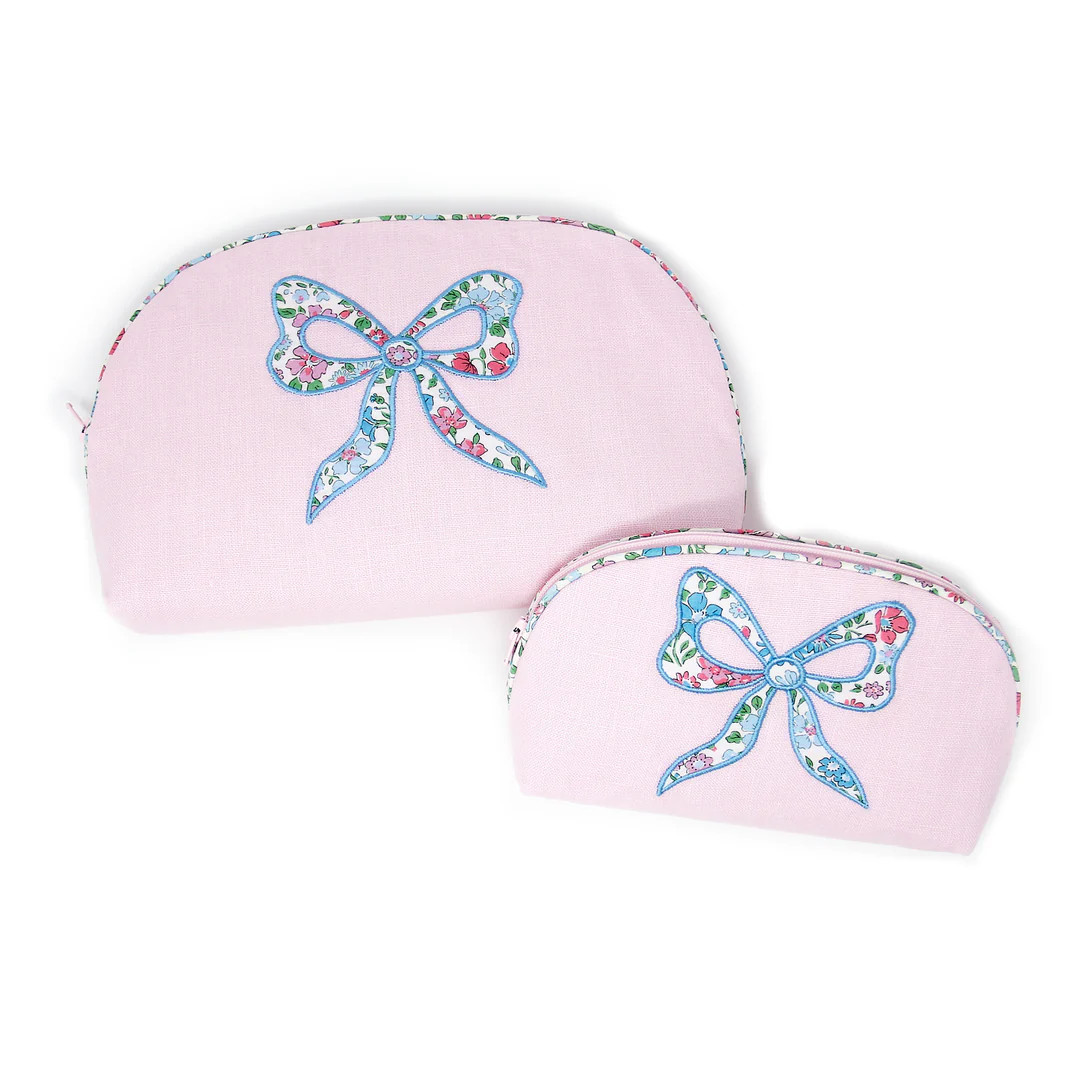 Round Top Pouch: PINK BOW BAG | Greystone Needlepoint