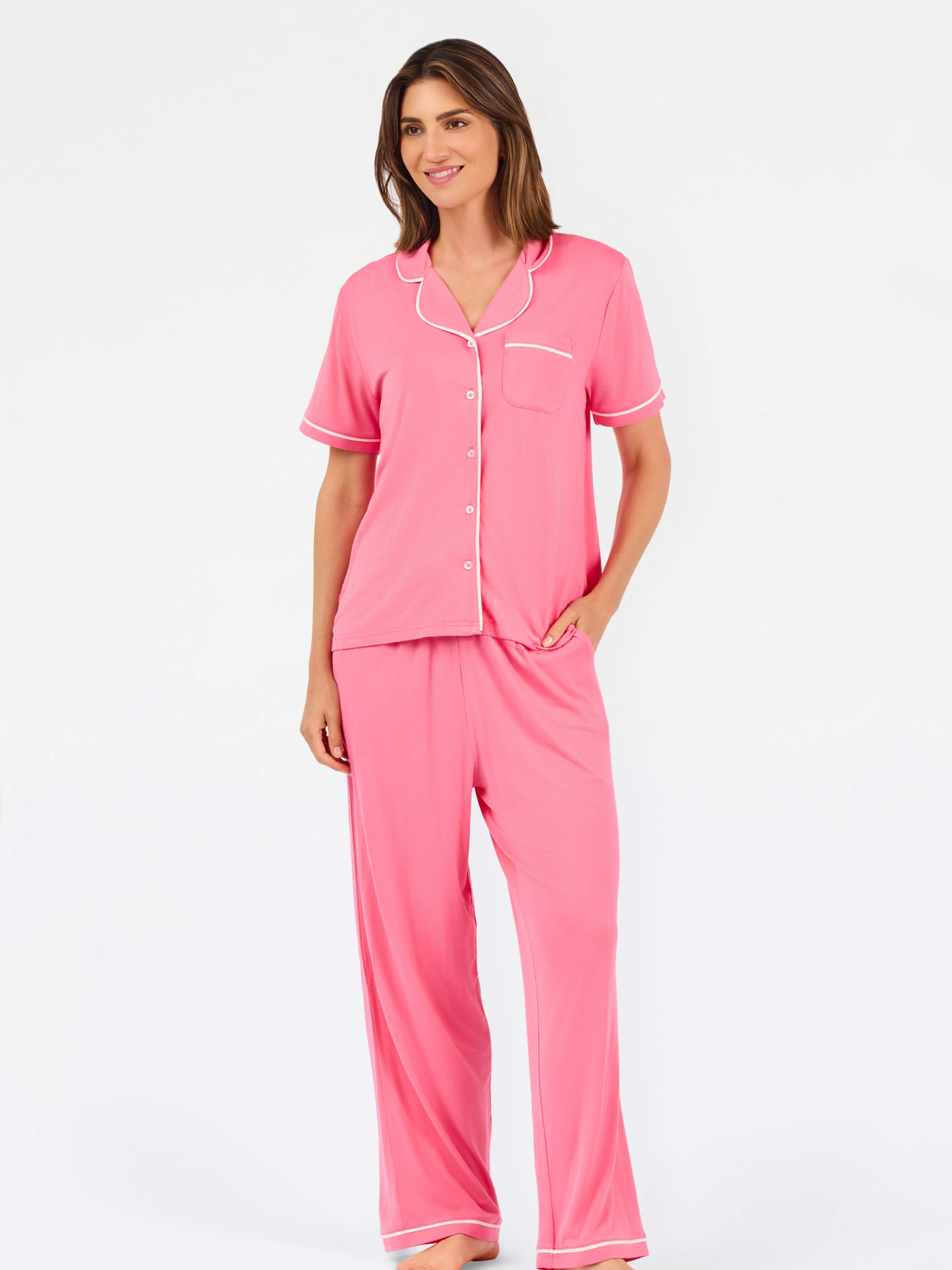 Women's Charlotte Pants Set | Pink | Mary Square