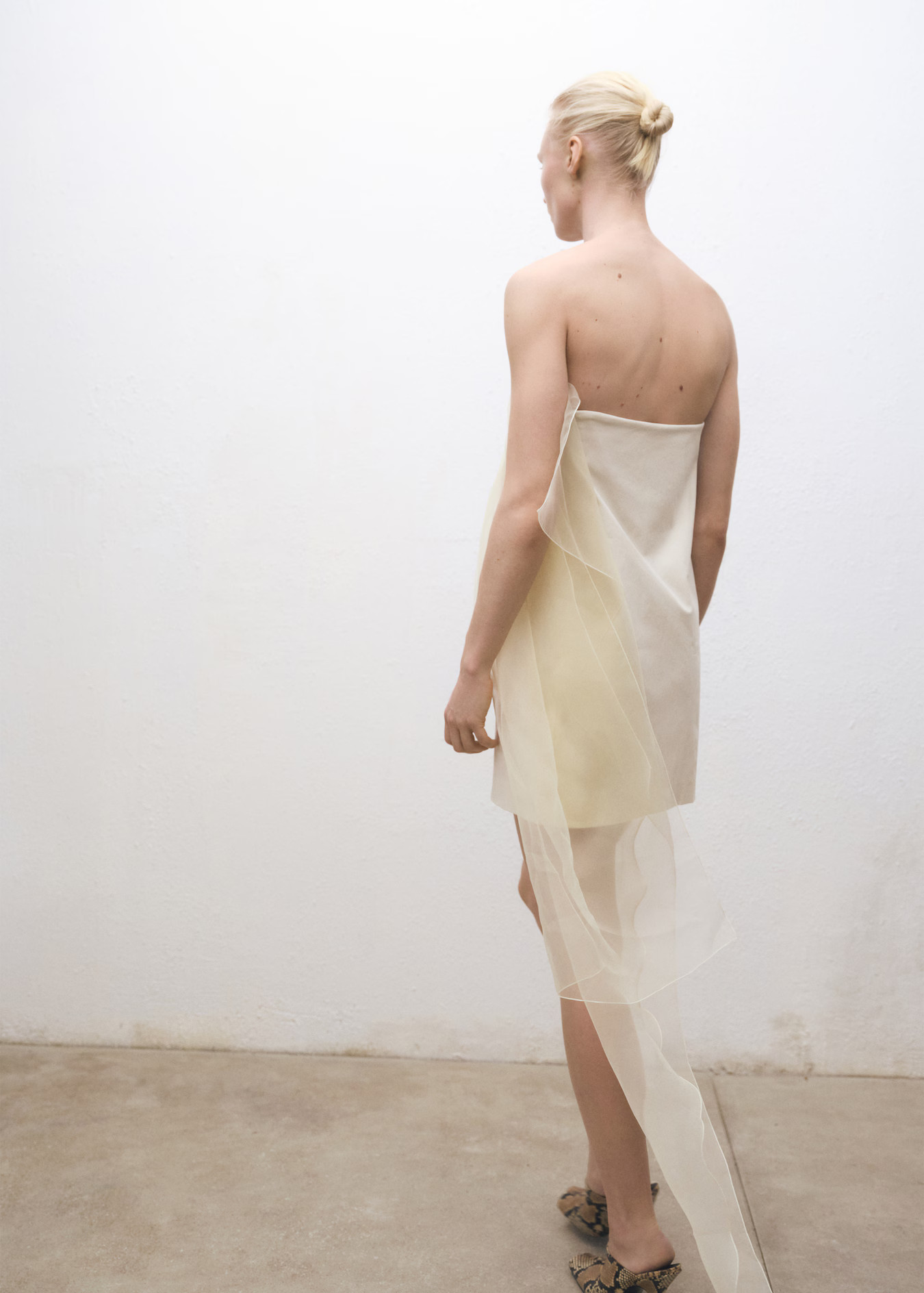 Short chiffon combined dress - Women | MANGO USA | Mango (US/MX/AU)