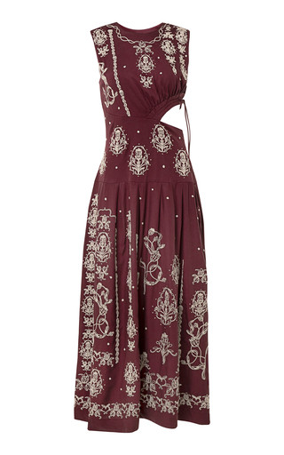 Otoño Relato Cutout Tencel Midi Dress | Moda Operandi (Global)