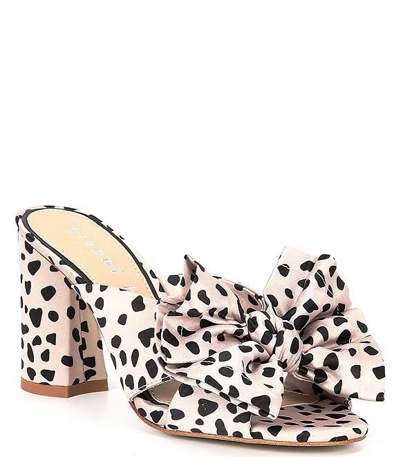 Gianni Bini Keily Cheetah Print Bow Detail Block Heel Sandals | Dillard's | Dillard's