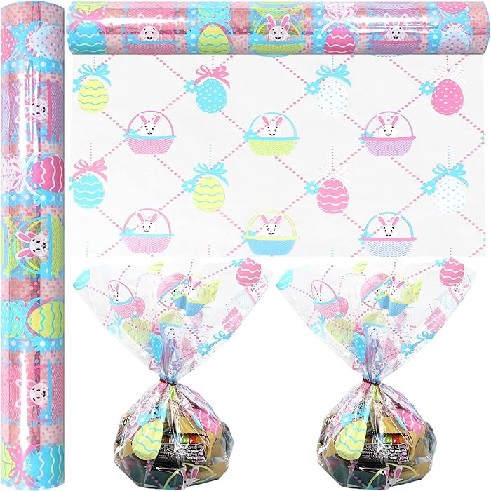 AnapoliZ Easter Cellophane Wrap Roll | 100’ Ft. Long X 16” In. Wide 2.3 Mil Thick , Crystal C... | Amazon (US)