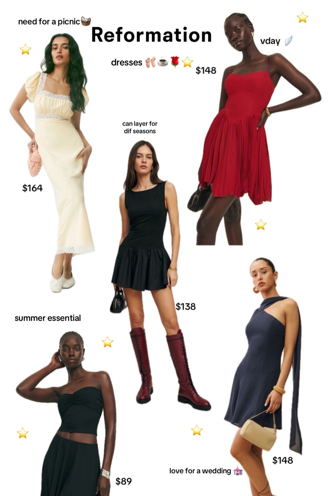 Reformation sale ! Dresses on sale for year around wear ! Weddings, celebrations and much more! 

#LTKFindsUnder100 #LTKHoliday #LTKGiftGuide