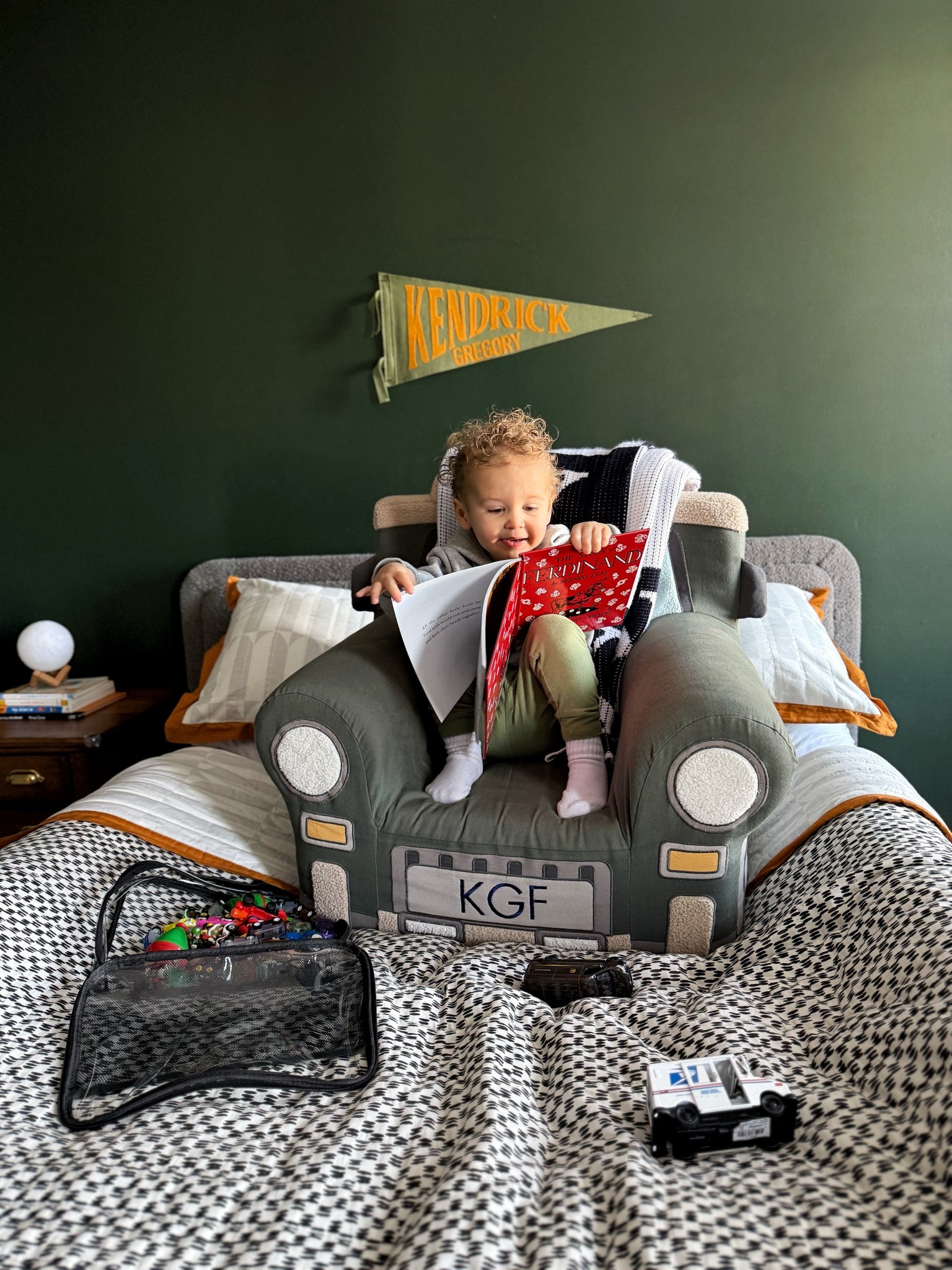 This chair lives on his big boy room and it got a king size view today

#LTKKids #LTKmomlife