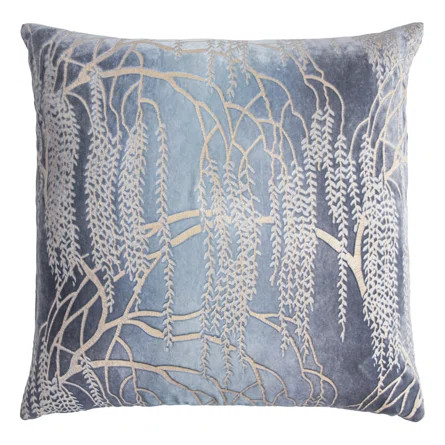 Willow Metallic Square Velvet Pillow Cover & Insert | Wayfair North America