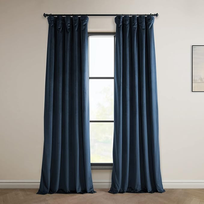 HPD Half Price Drapes Heritage Plush Velvet Curtains 84 Inches Long Room Darkening Curtains for B... | Amazon (US)