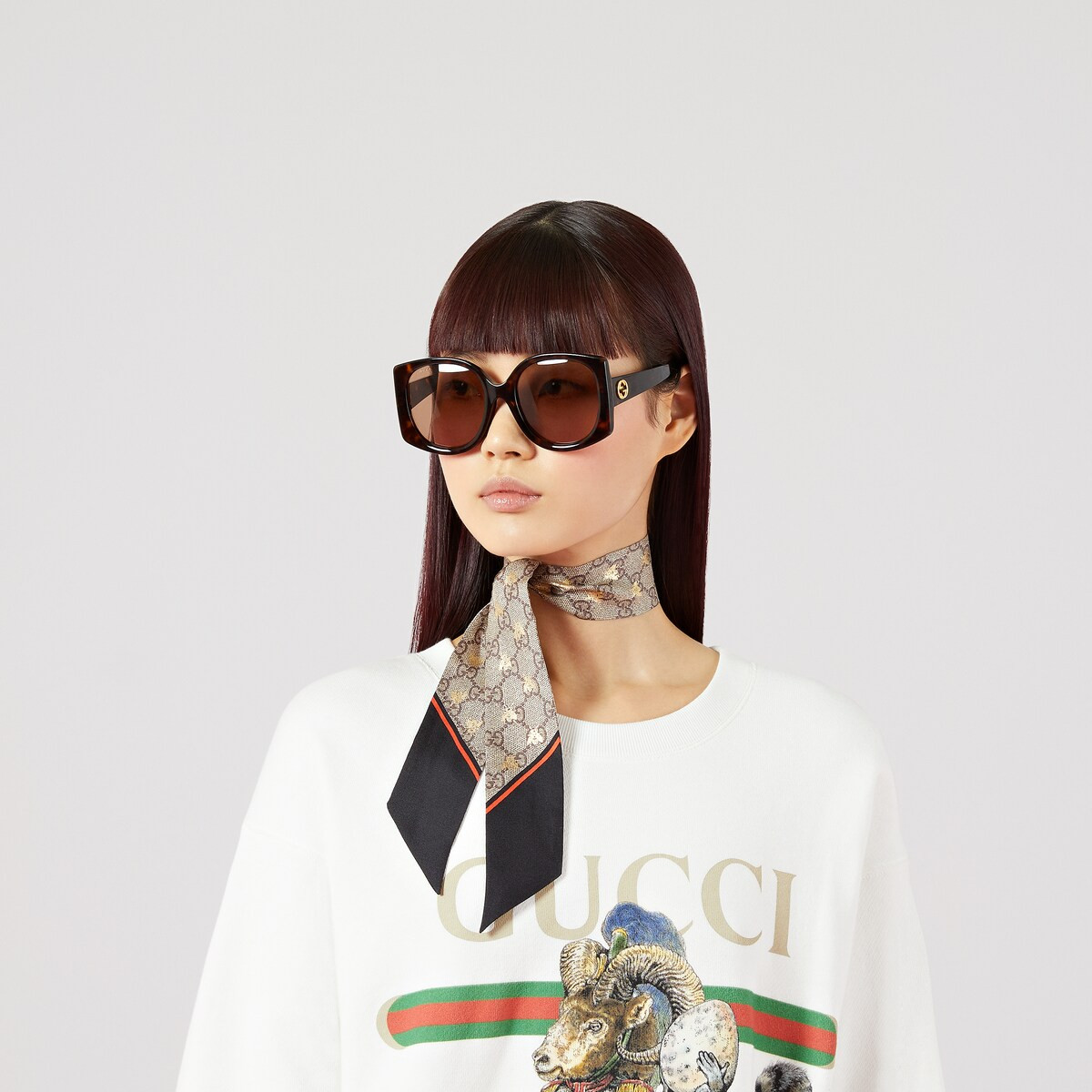 GG bees silk neck bow | Gucci (US)