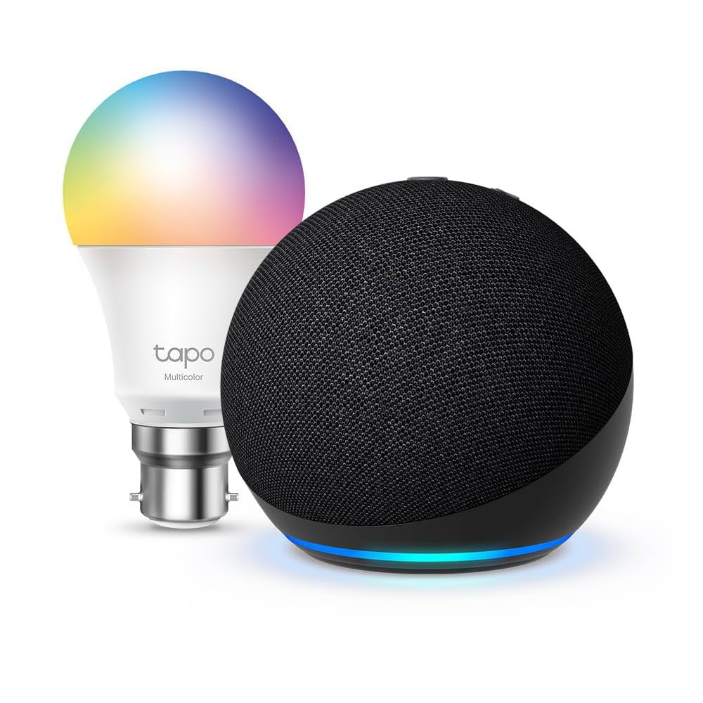 Echo Dot (5th generation) | Charcoal + Tapo L530BA Smart Light Bulb (B22), Works with Alexa - Sma... | Amazon (UK)