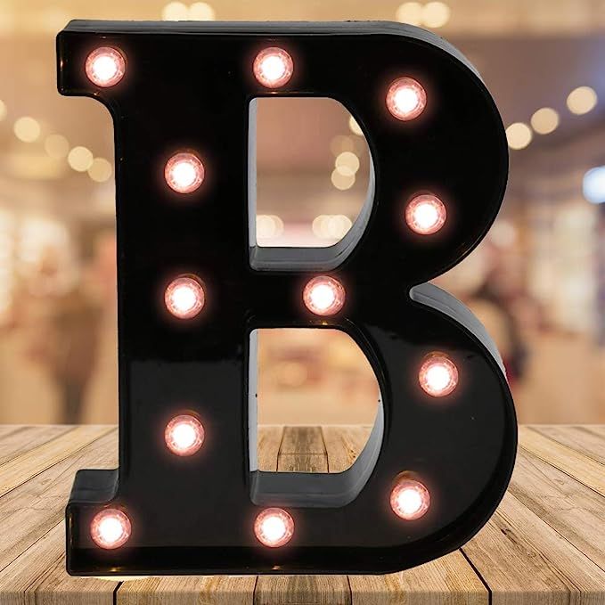 Light up Black Alphabet Marquee Letters Sign LED Letter Lights for Home Bar Festival Birthday Par... | Amazon (US)