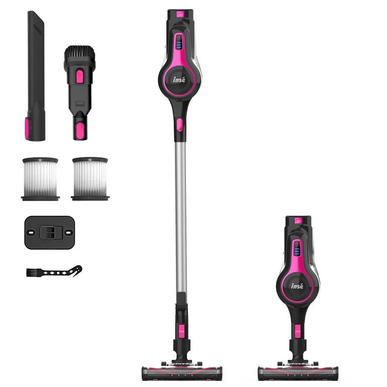 INSE Cordless Vacuum Cleaner, 6-in-1 Rechargeable Stick Vacuum with 2200 mAh Battery, 20kPa Power... | Walmart (US)
