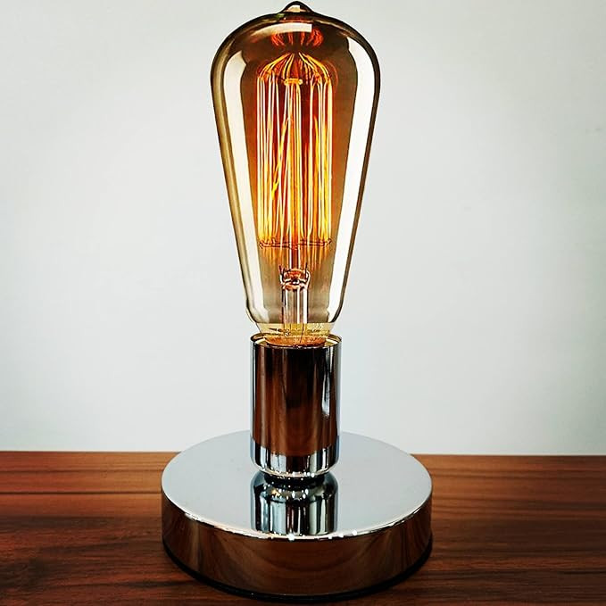 Edison Desk Lamp, Vintage Table Lamp Base, E26 E27 Industrial Retro Loft Light with Plug in Cord ... | Amazon (US)