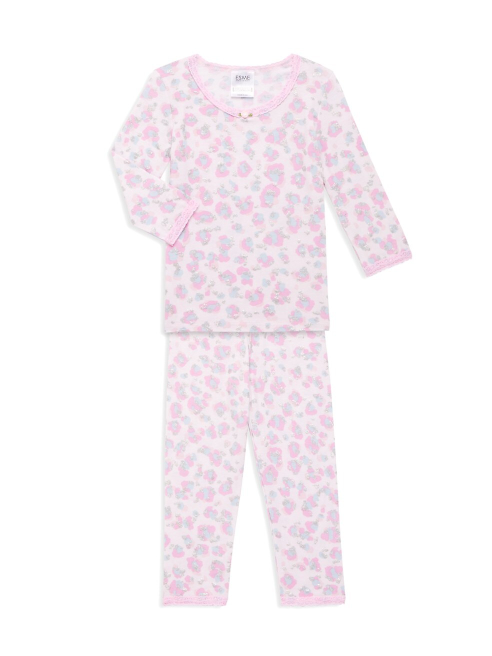 Baby's, Little Girl's & Girl's Three-Quarter Sleeve Cheetah 2-Piece Pajama Set | Saks Fifth Avenue