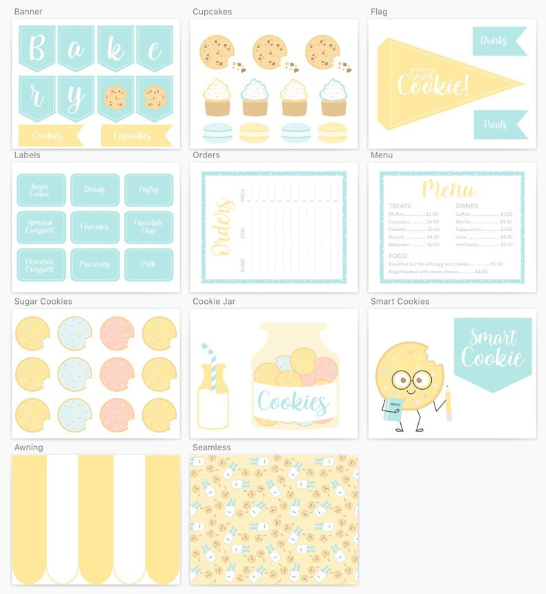 Bakery Printable Dramatic Play Set and Sensory Bin Accessories - Etsy | Etsy (US)