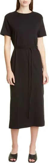 Belted Pima Cotton Midi Dress | Nordstrom