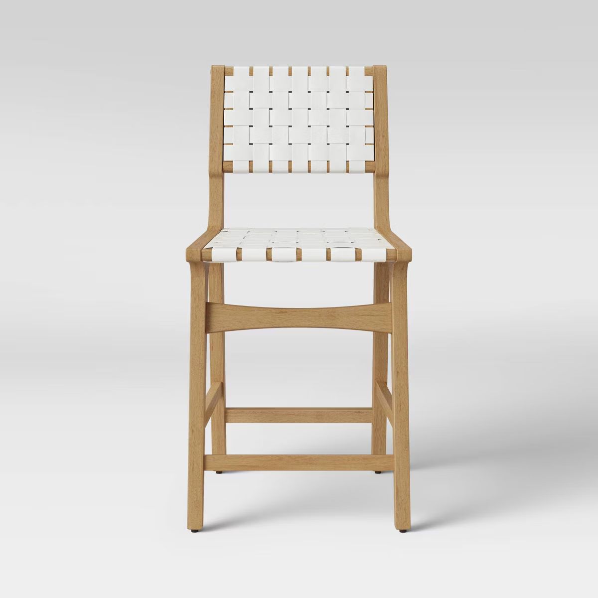 Ceylon Woven Counter Height Barstool White/Natural - Threshold™: Rubberwood Frame, 24" Seat Hei... | Target