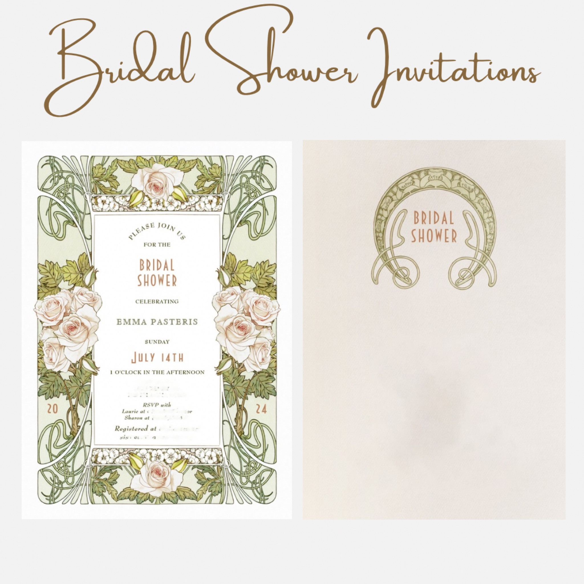 Created my bridal shower invitations using Zazzle!! They were the most reasonably priced, had the most options, and made it the most easy to customize!! I wanted a vintage garden vibe for the invite and that’s exactly what I got! I blurred out my moms and MIL’s #’s, location of the event, and the QR. I don’t want y’all to be creeping, not that anyone would, but you never know! I’m going to post a video of the physical card with that stuff blocked out, too but then you can see the physical version of the card! I’m literally obsessed!! 
#bridalshower #invitations #wedding #weddingsuite #weddingplanner #weddingdeals #weddingsteals

#LTKparties #LTKwedding #LTKsalealert
