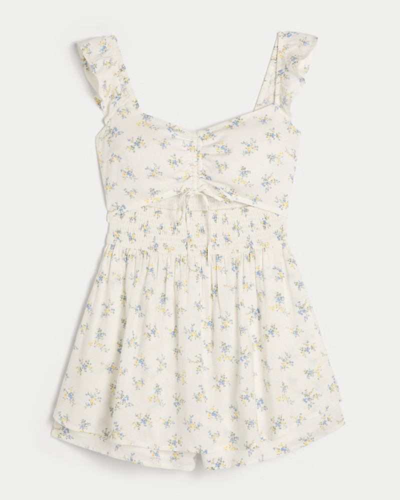 Women's Flutter Sleeve Romper from Hollister | Hollister (US)