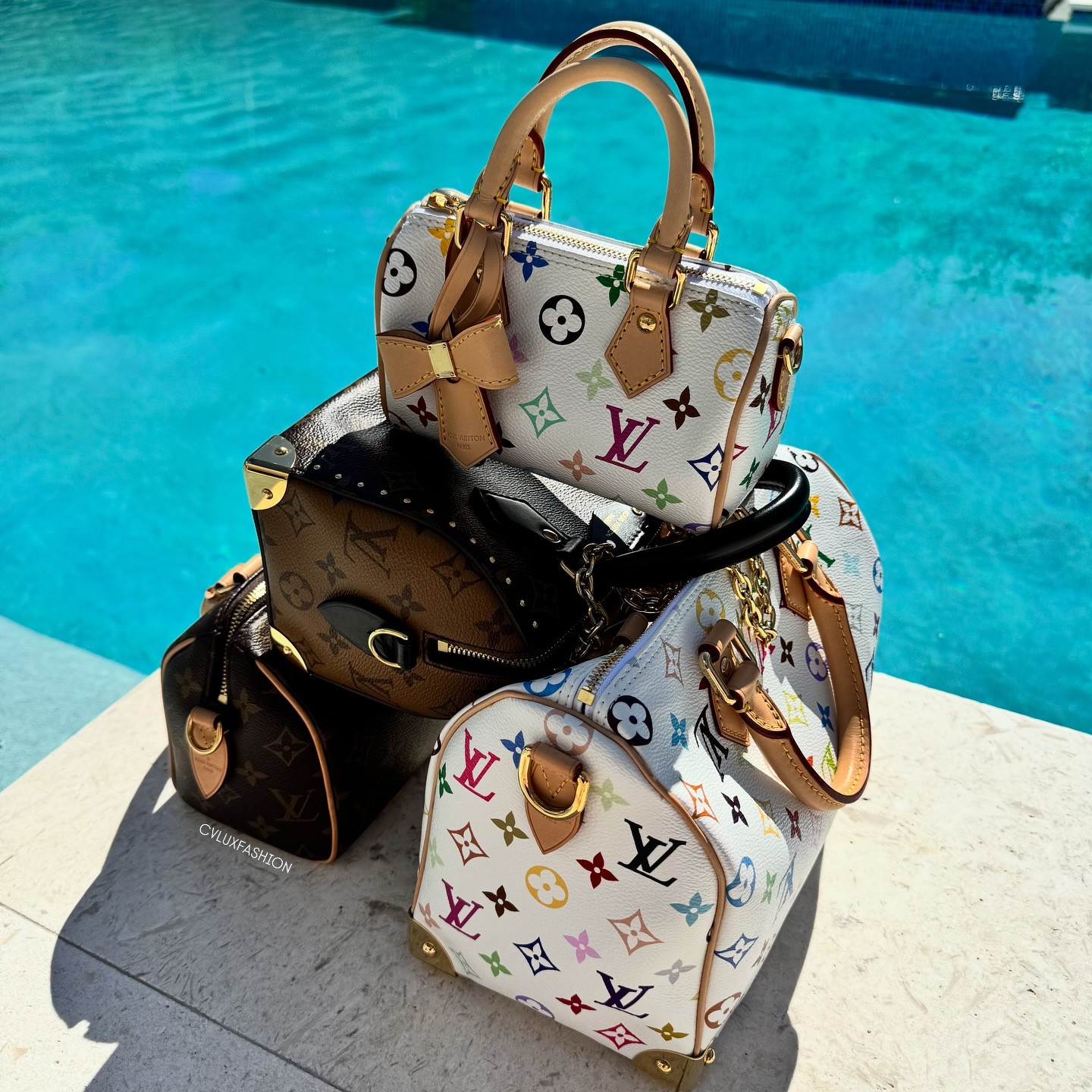 Monogram magic on monogram Monday ✨🤎🤍🌈

Which speedy is your favorite? 🤩

Happy new week lovelies! 🫶🏻

Follow for more fashion and handbag inspiration @cvluxfashion 🤍✨

*All products can be found on my LTK profile (link in bio)* 

Disclaimer: I may earn a commission if you use my links.

rhode, rhode summer kit, glazing mist, peptide lip tint, beauty, rhode beauty, LV Murakami Speedy 25, Speedy 25 multicolor, LV, Louis Vuitton handbags, LV addict, LV lover, Side Trunk MM, Monogram Monday, Louis Vuitton addict, it girl, BOTD, bag of the day, monogram, pink, soft girl aesthetic, LV speedy side trunk, LV TM, Murakami, Takashi Murakami, unboxing, Louis Vuitton Murakami, multicolor, Louis Vuitton, bag lover, WIMB, What’s in my bag 

All photos, reels and stories are taken/created by me. All products are AUTHENTIC and NOT FOR SALE. I am sharing my personal collection and items I love with you. 

#louisvuitton #louisvuittonlover #louisvuittonunboxing #lvaddict #purse  #luxury #fashion #style #lvlover  #handbags #luxuryhandbags #lvbag #louisvuittonpurse #louisvuittonhandbags #designerbags #botd  #lvhandbags #wimb #baglover #unboxing #flatlay #itgirl #handbagoftheday #lvmonogram #chanel #chanelclassicflap #diorbeauty #pink #pinkaesthetic