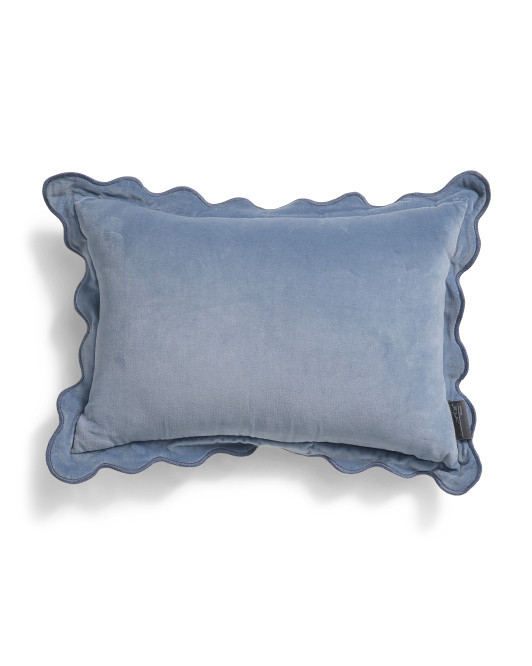 14x20 Velvet Scalloped Edge Pillow | TJ Maxx
