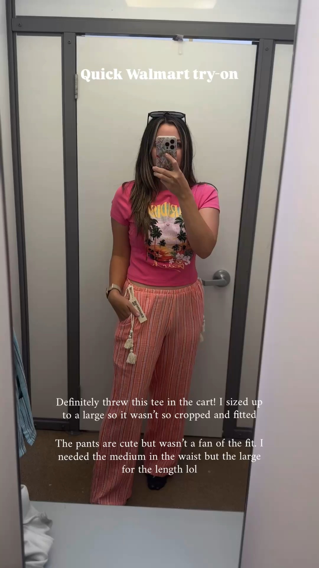 Quick Walmart try on. They were out of my size in everything 🫠 but I did grab this cute graphic cropped tee and the athletic dress in the rust color!