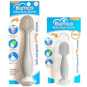 Bumco 2-PACK Diaper Cream Spatula - FULL-SIZE + MINI Baby Bum Brush with TRAVEL CASE - Diaper Cre... | Amazon (US)