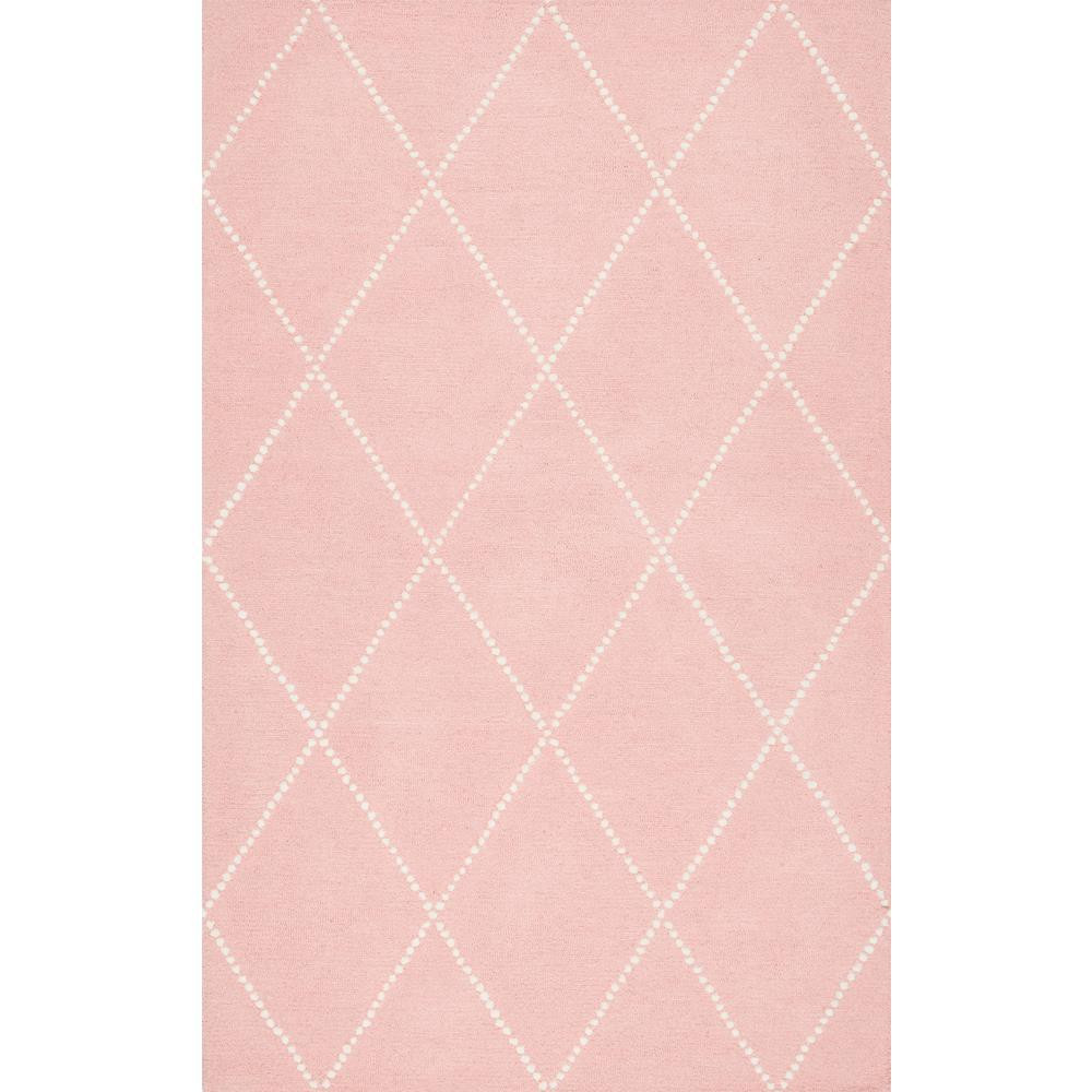 Elvia Mid Century Modern Moroccan Trellis Baby Pink 5 ft. x 8 ft. Area Rug | The Home Depot