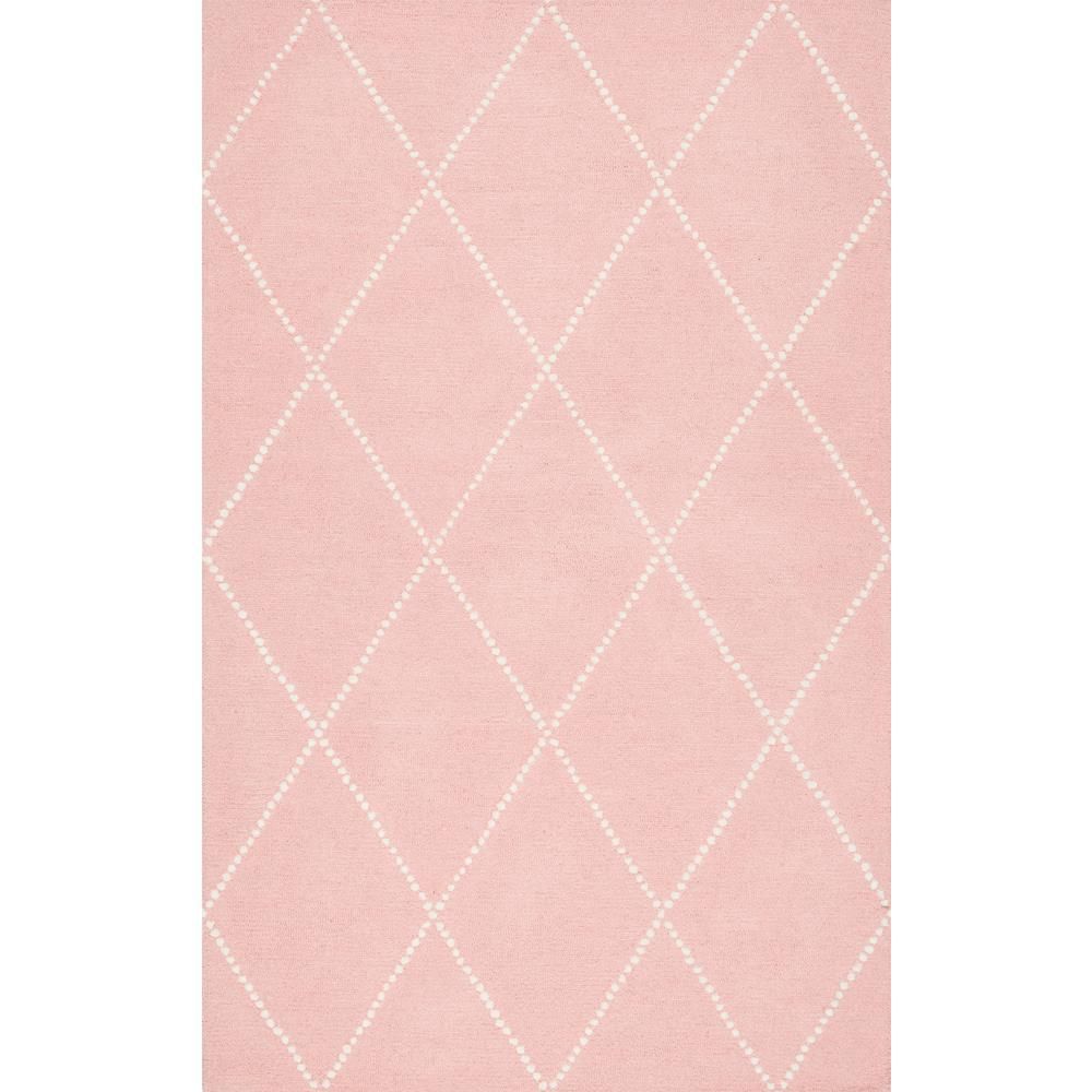 Elvia Mid Century Modern Moroccan Trellis Baby Pink 5 ft. x 8 ft. Area Rug | The Home Depot