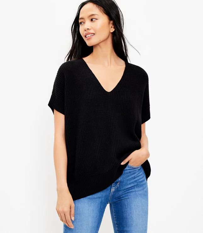 V-Neck Poncho Sweater | LOFT | LOFT