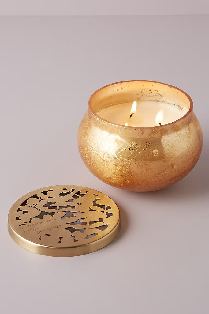 Oralie Autumn Glass Jar Candle | Anthropologie (US)