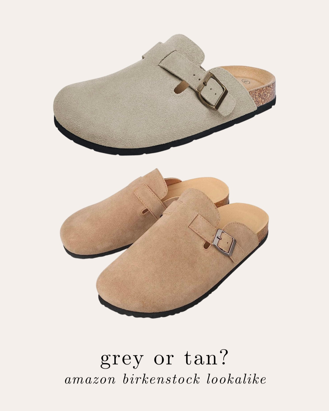 amazon birkenstock clog lookalikes // fall shoes // shoes // casual