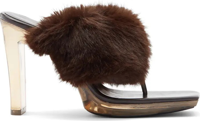 Delusions Faux Fur Slide Sandal (Women) | Nordstrom