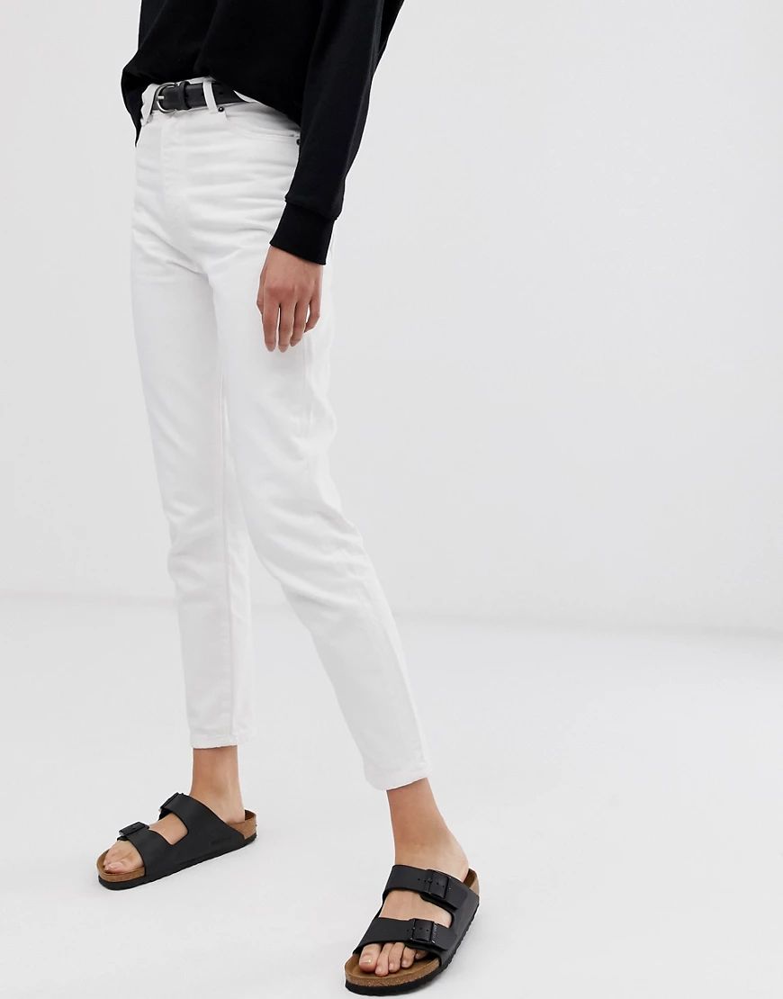 Dr Denim Nora super high rise mom jean-White | ASOS (Global)