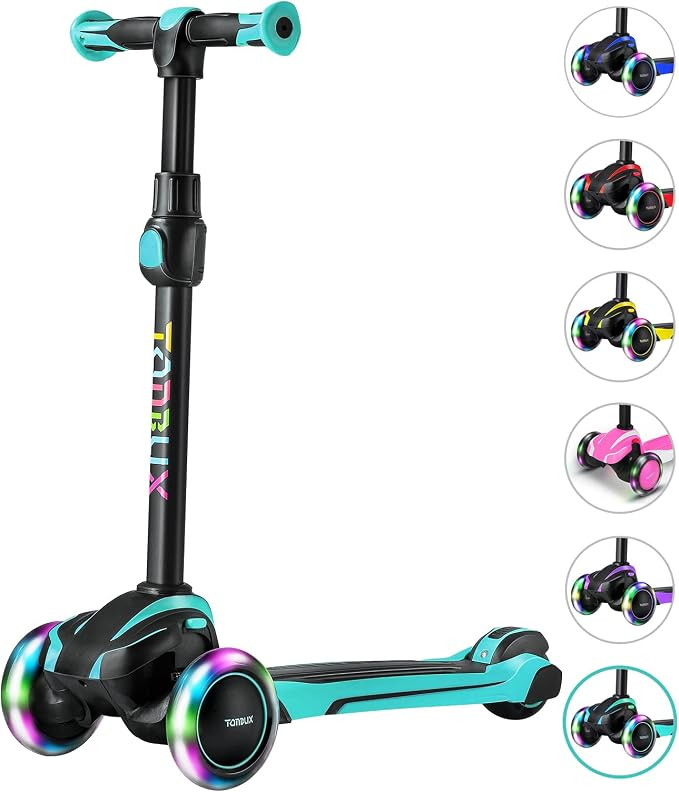 TONBUX Kids Scooter for Age 3-12, Toddler Scooter with 4 Adjustable Heights, Light Up 3-Wheels Sc... | Amazon (US)