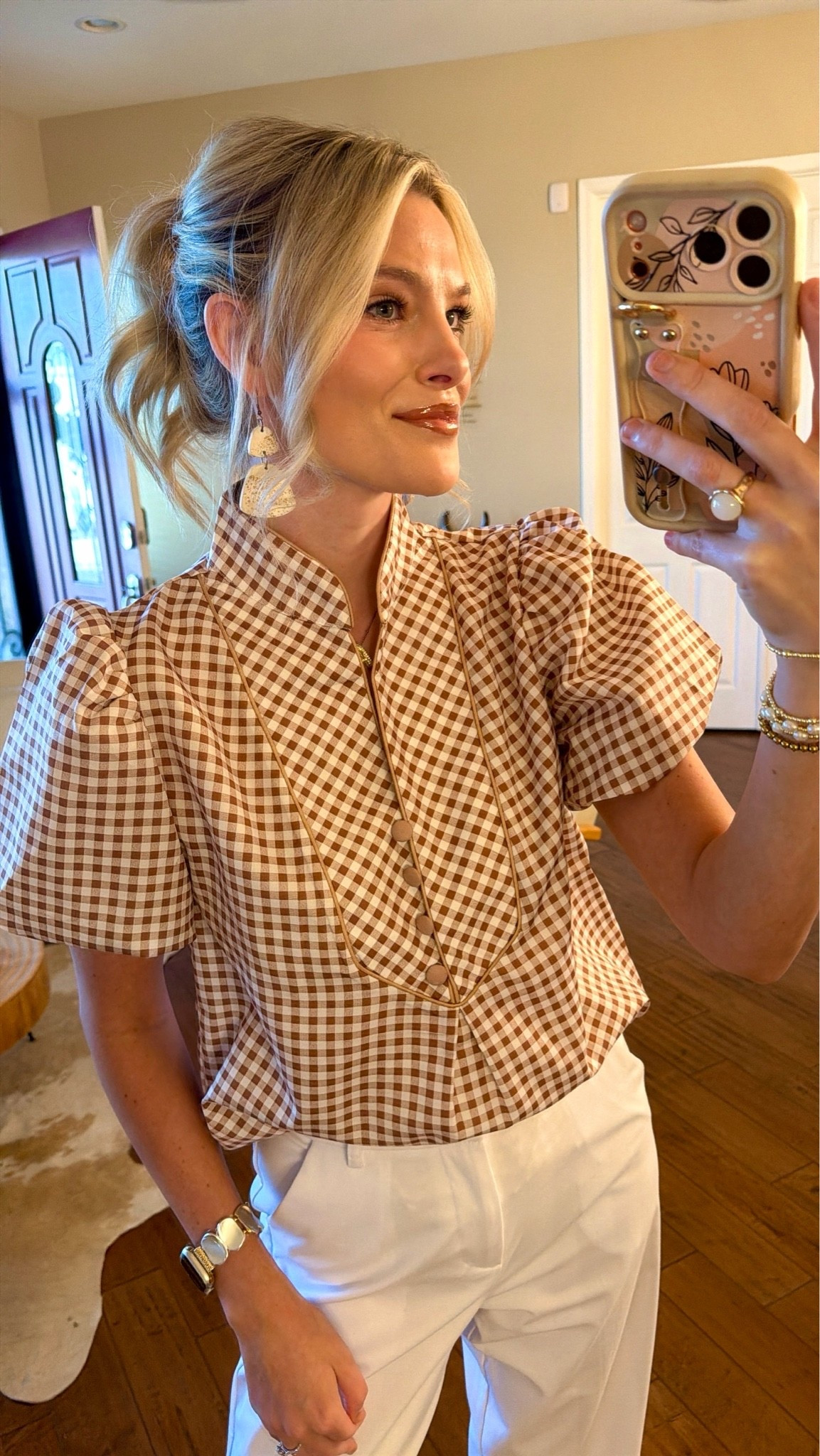 Amazon summer top! Love this puff sleeve gingham blouse! Prime day deal! 🤎

#LTKdayinmylife #LTKgrwm #LTKootd
