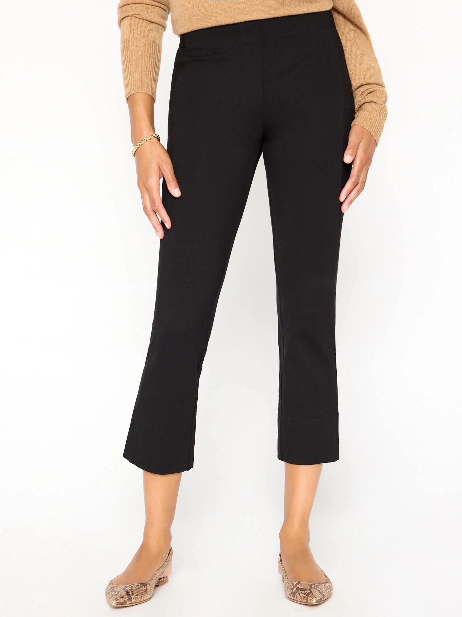 Brochu Walker | Women's Daria Kick Crop Pant In Black Onyx | Brochu Walker