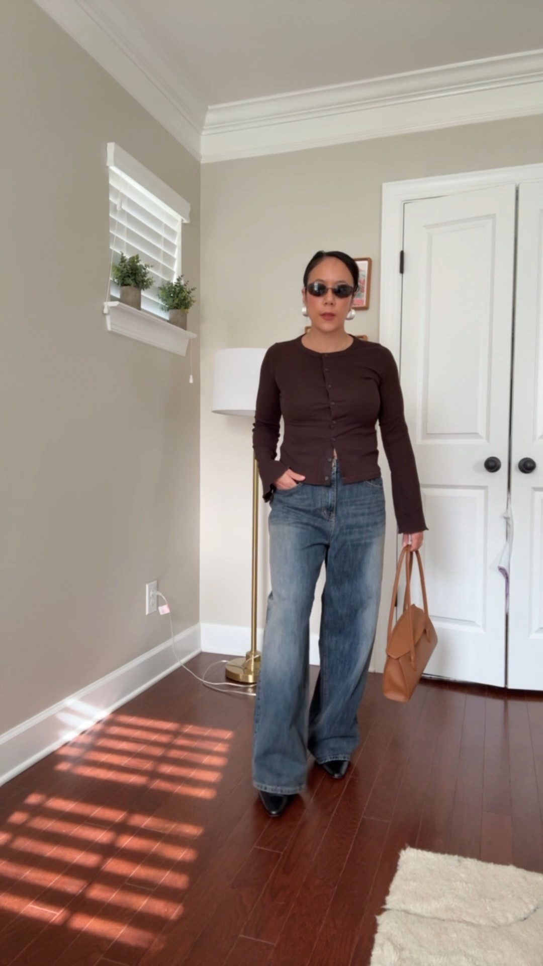 Small cardigan from Madewell, size S in the jeans. I’m 5”2 and they’re hitting the floor when I’m wearing a kitten heel. Might get them hemmed!

#LTKSeasonal #LTKPetite #LTKFallSale