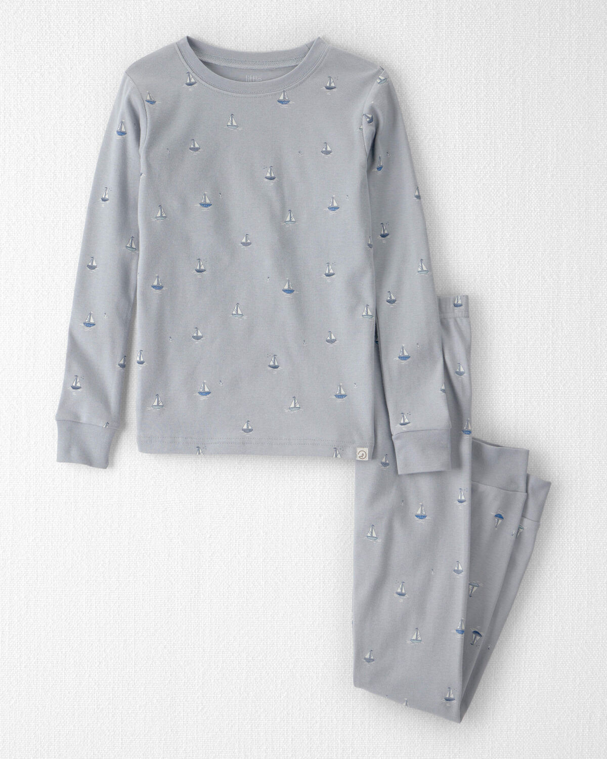 Kids 2-Piece Organic Cotton Ribbed Pyjama Set in Sail Away Print | Carter's Inc