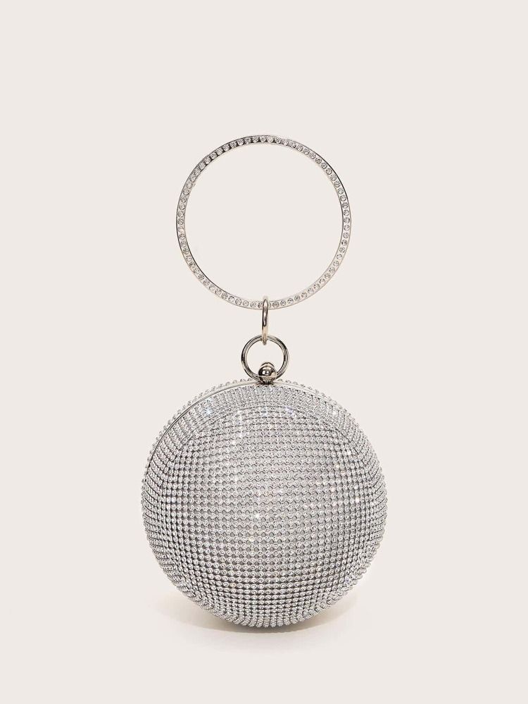 Mini Rhinestone Covered Ball Design Evening Bag | SHEIN
