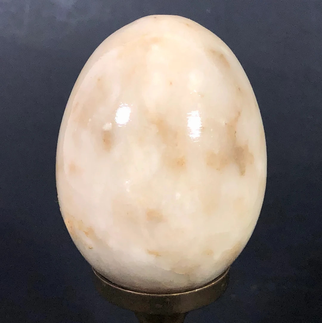 Egg Marble Alabaster Beige Tan Hand Carved Easter Decor Paperweight Spring Decor Vintage | Etsy (US)