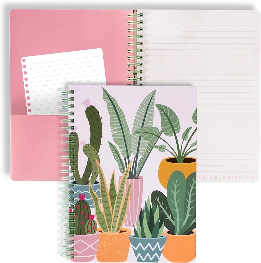 Steel Mill & Co Cute Pink Mini Spiral Notebook, 8.25" x 6.25" Journal with Durable Hardcover and ... | Amazon (US)