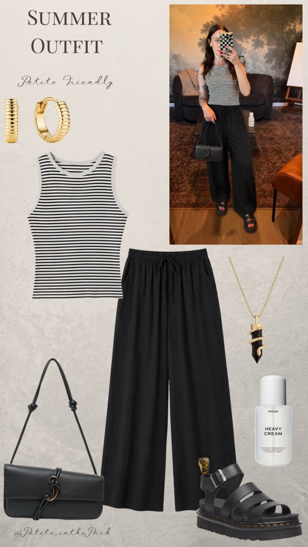 Summer petite outfit  

Summer outfit, summer trends, casual summer outfit, petite summer outfit, summer fashion, summer style, petite style, petite summer style, casual petite outfit, minimal outfit, minimal summer outfit, crop top, striped top, summer top, linen pants, black pants, sandals, black sandals, dr martens, shoulder bag, leather bag, black bag, black purse, gold earrings, gold hoop earrings, gold necklace, minimal jewelry  #casualoutfit #petiteoutifts #summeroutfits #summeroutfit2026 #summertrends

#LTKootd #LTKSeasonal #LTKPetite