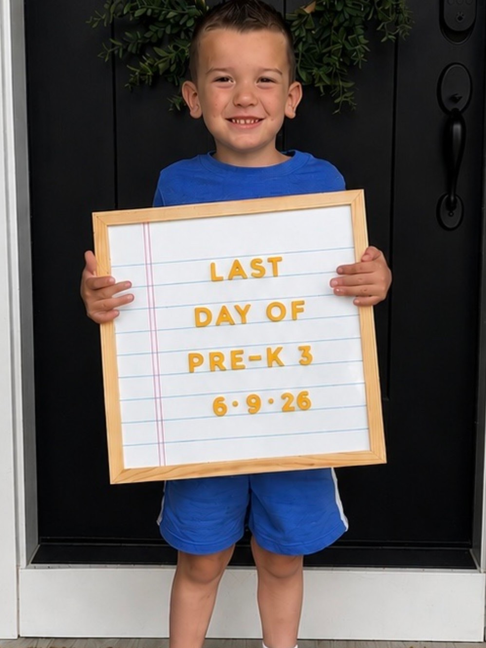 This magnetic letter board is perfect for your first and last day of school messages as well as other uses throughout the school year!