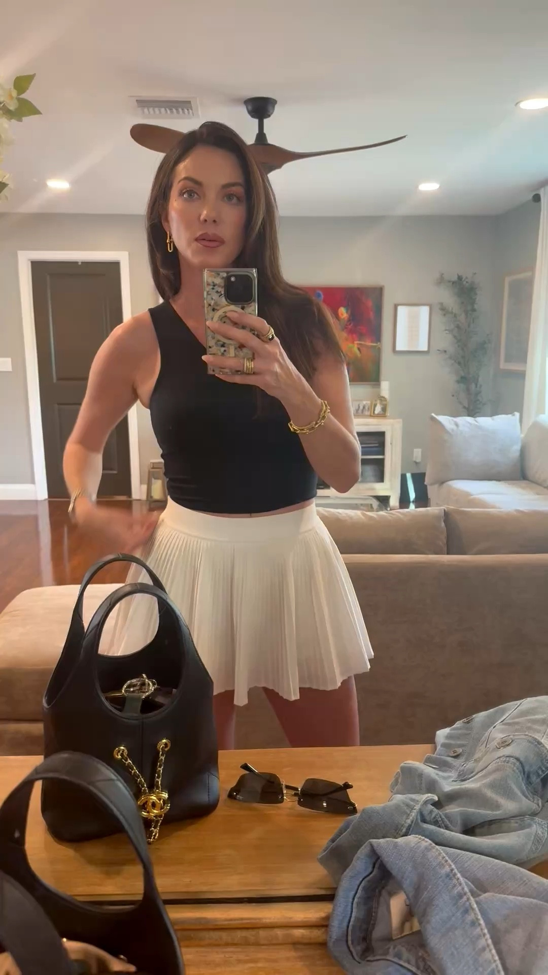 My outfit of the day. We are on our way to watch my baby boy play some college baseball today! 💙⚾️
#ootd #tampa #collegebaseball #tennisskirt #LTK #GoTars #rollinscollege